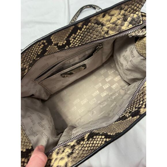 Michael Kors Python Jet Set Crossbody Removable Strap Bag GS - Picture 8 of 9